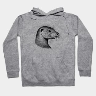 Black-White Otter Head Hoodie